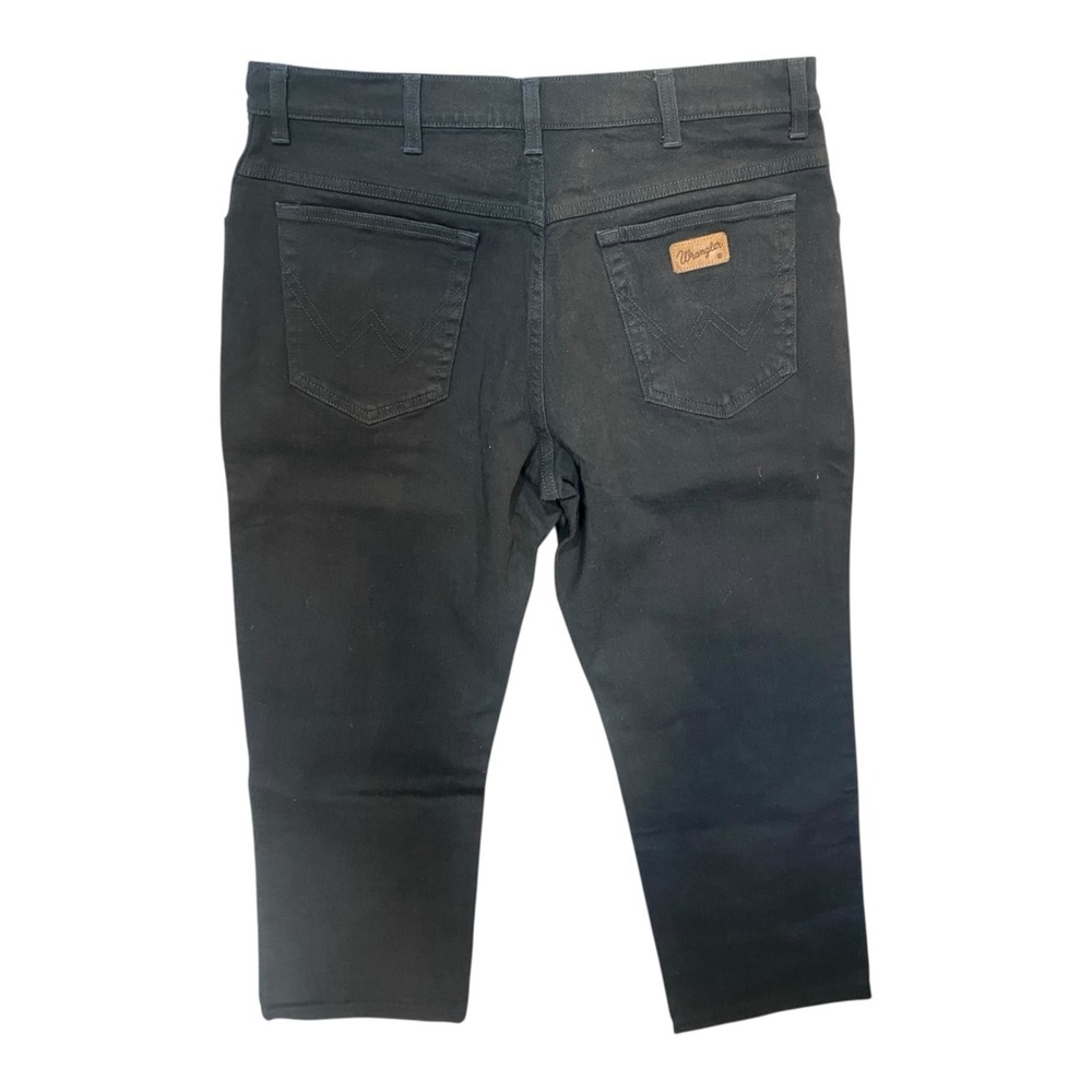 Mens Wrangler Texas Stretch Black Regular Fit Straight Leg Denim Jeans W35” L25”